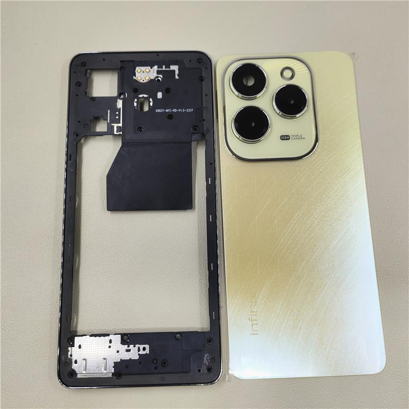Scocca Completa A+++ Per Infinix Hot 40 Pro X6837 Telaio Centrale+Coperchio Posteriore Batteria Copertura Posteriore Con Lente Fotocamera Sostituire