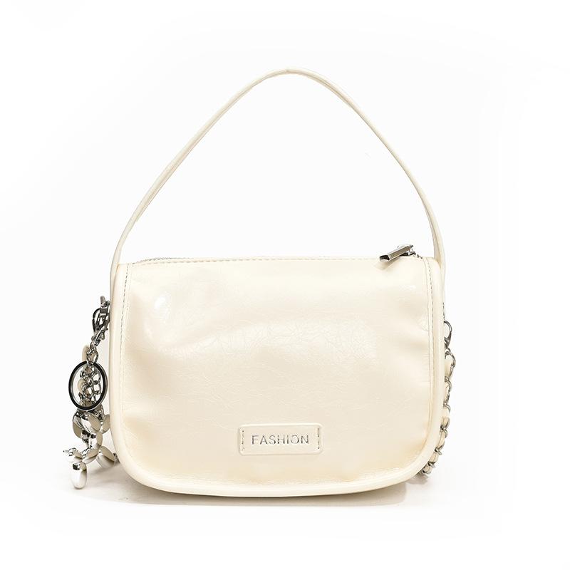 

Портативная маленькая квадратная сумка женская новая модная универсальная однотонная сумка на плечо и через плечо белый