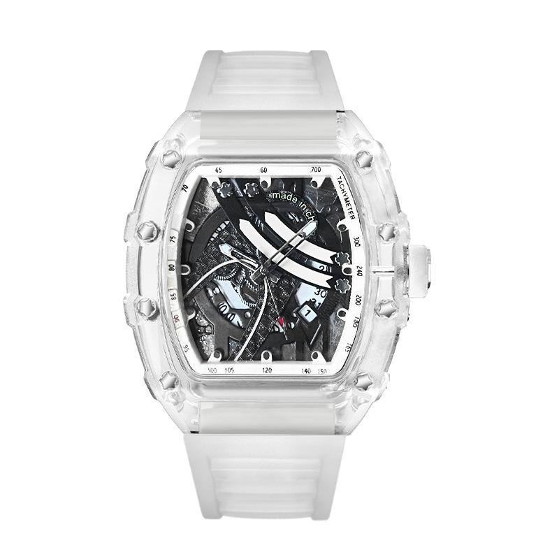 Casual Fashion High-End Automatic Quartz Luminous Waterproof Barrel-Shaped Men'S Watch Two