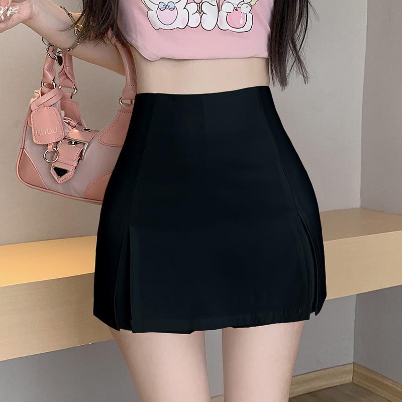 2025 Spring/Summer Women s High-Waisted A-line Petite Skirt Pants 2XL