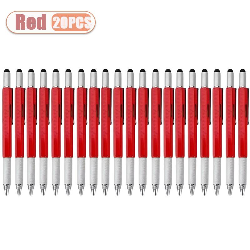 6 in 1 Multi Level Pen Stylus Multi Tool Pen with Touch Screen Caliper Level and Screwdriver Office Tool Creative Stationery