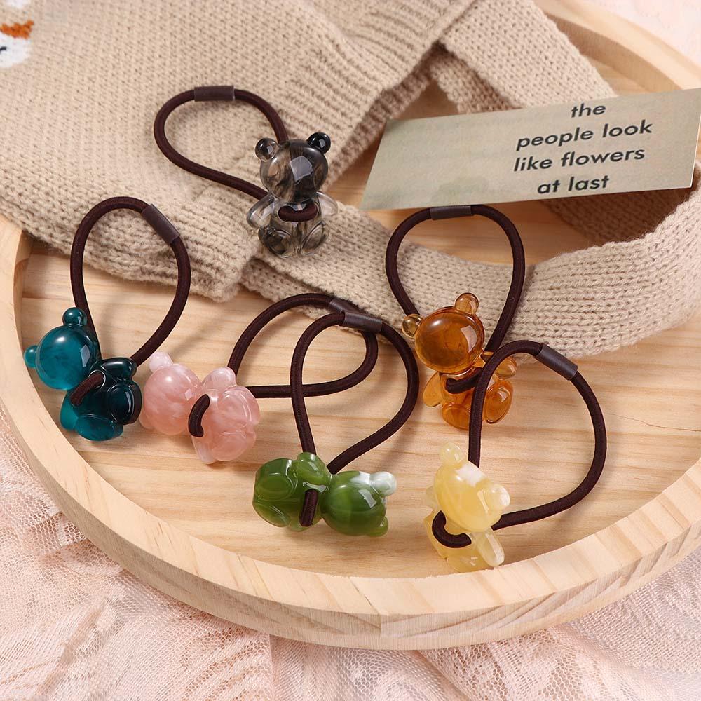 Bow Ponytail Holders Bear Hair Rubber Bands Women Hair Bands Flower Scrunchies Sweet Hair Ties