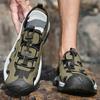 Fashion Microfiber Leather Men's Summer Shoes Comfy Breathable Mens Sandals Quick Dry Shoes Non-Slip Male Anti-collision Toe Beach Flats