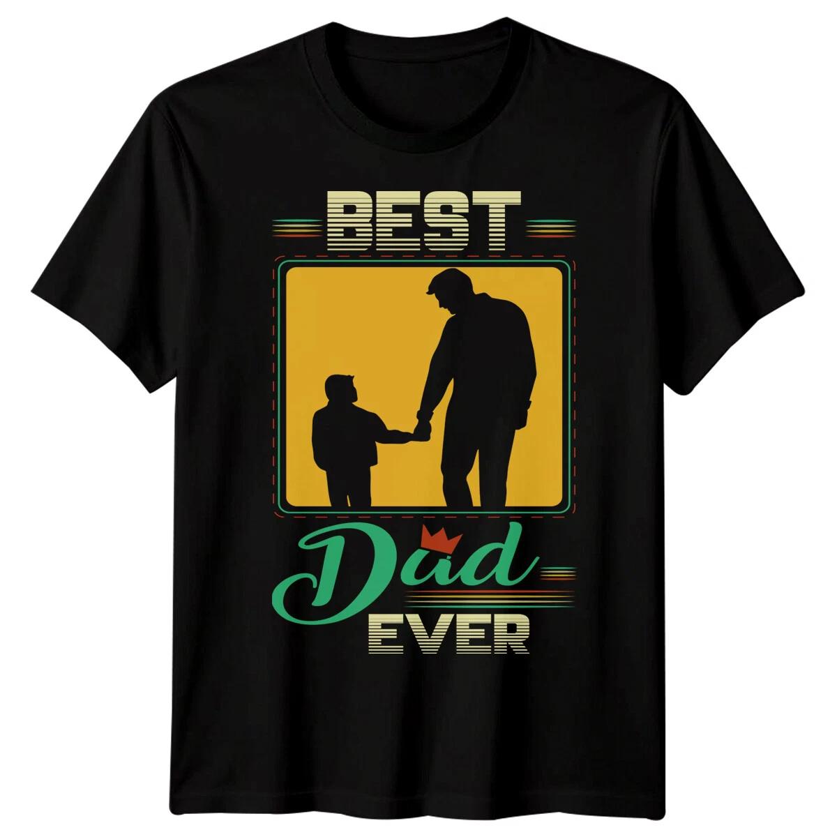 Silhouette Father Son Mens Funny Fathers Day T-Shirt Tee Best Dad Ever Papa #FD M