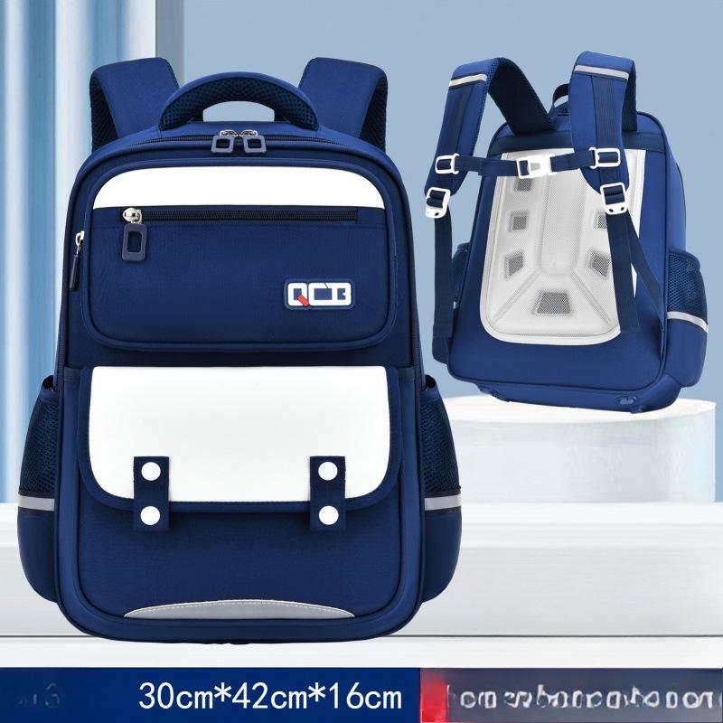 British-style Schoolbags for Primary School Students, Polyester Backpack for Children with Reduced Load, Trendy Kids