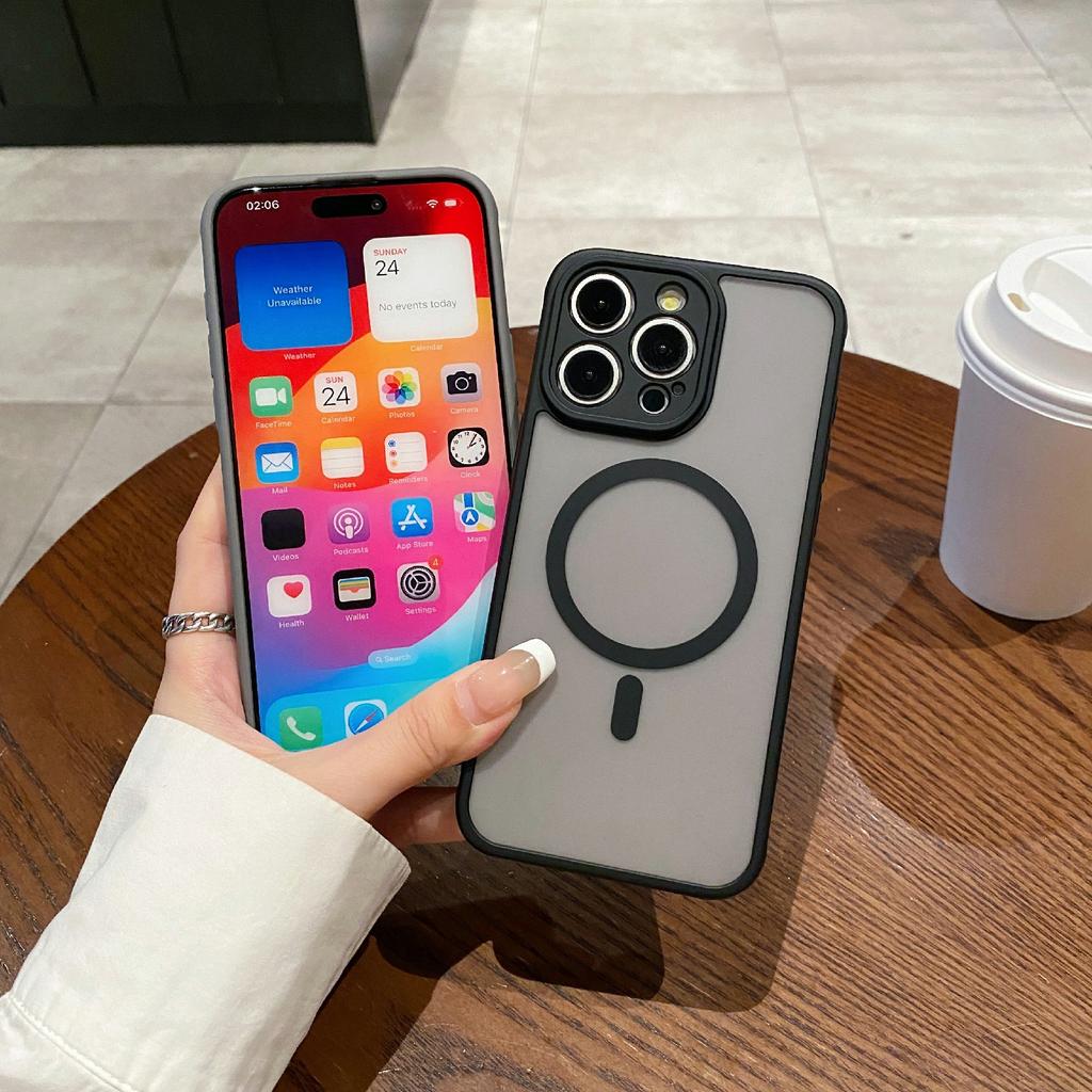 For iPhone 14 Pro Max Case Compatible with MagSafe TPU + PC Skin Touch Matte Phone Cover