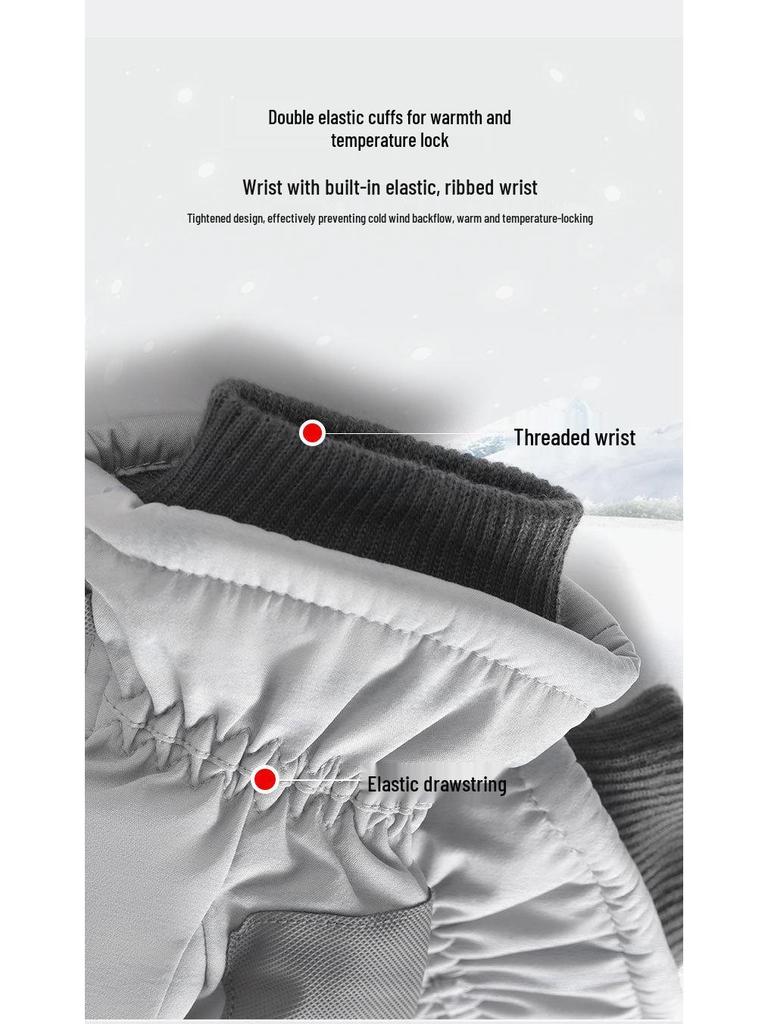 Unisex Winter Ski Gloves: Water-Repellent, Windproof, Thick, Warm, Non-Slip, Touchscreen Compatible, Ideal for Skiing, Cycling, and Driving
