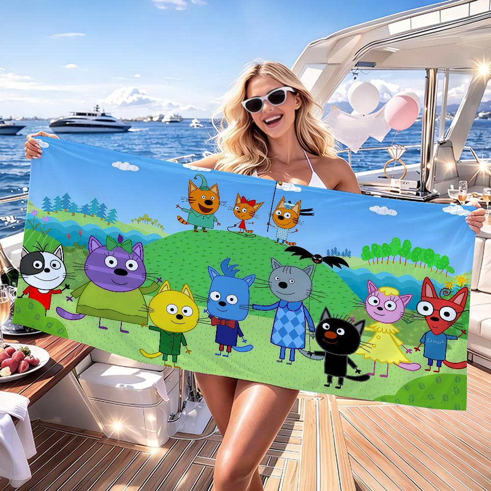 Cartoon Kid-E-Cats Handtuch Bleach Handtücher Yoga Fitnessstudio Leicht Tragbar Zum Schwimmen Duschen Reisen Sportzubehör Sanddicht