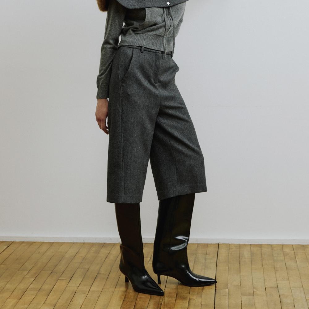 MOLLIOLLI Jacky Pony Hair Wide Pants [Black]