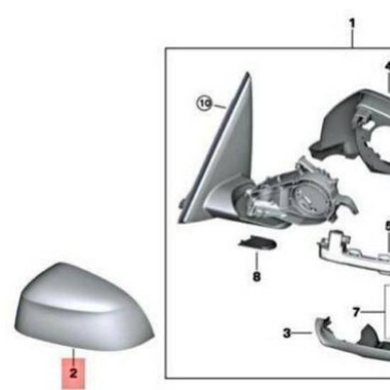 BMW X3 G08/G01 Rückspiegelgehäuse (Unbemalt) - 51168496623, 51168496624