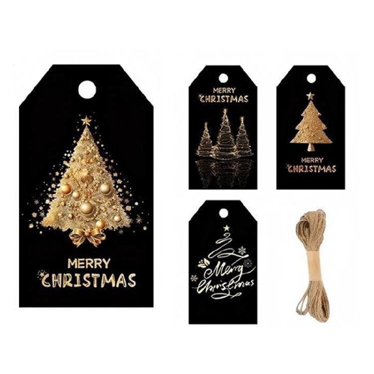 

Набор из 48 рождественских подарочных бирок хорошего качества, включая натуральный шнурок для легкого крепления к подаркам и декоративного использования 1