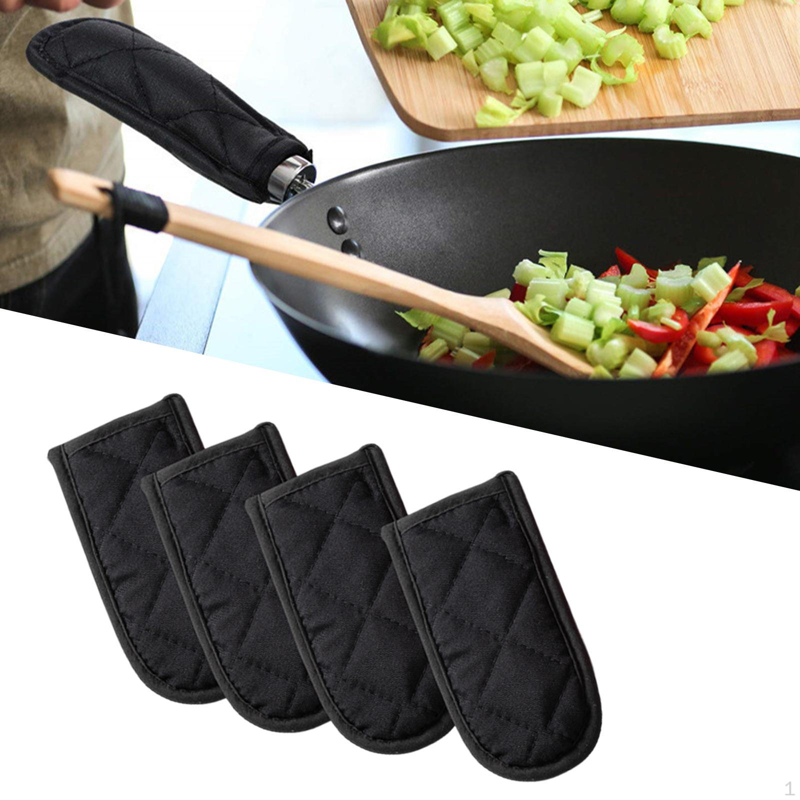 

Прочные термостойкие чехлы для ручек кухонной посуды Black