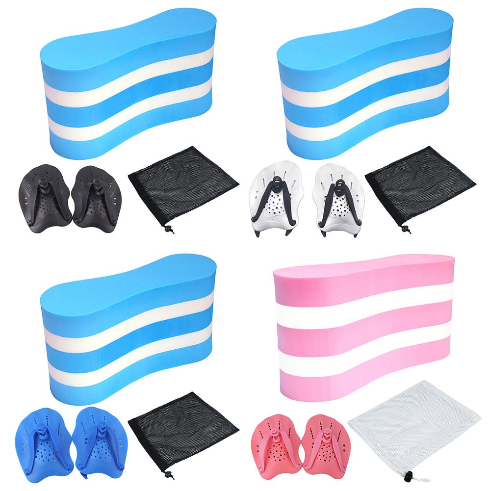 Schwimmtraining Pull Buoy Verstellbarer Riemen Handpaddles Leichtgewichtige Schwimmtrainingsausrüstung 5-Lagen Pull Buoy für Pool