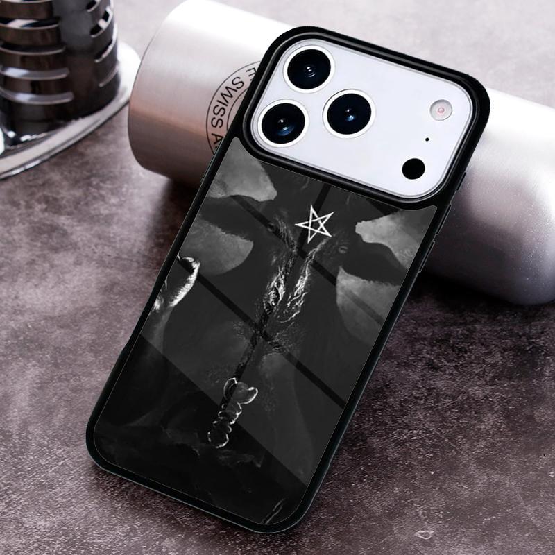 Satanic Pentagram Baphomet Phone Case For iPhone 17,16e,15,14,13,12,11,Mini,Pro,MAX soft Silicone Cover