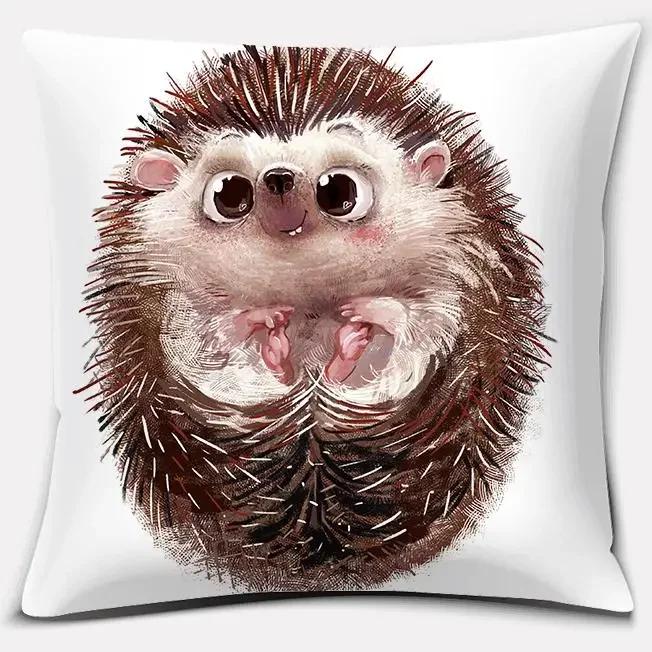 

Акварельная наволочка с изображением животных, украшение для дома и офиса, подушка для спальни, дивана, автомобиля, наволочка 30x30cm