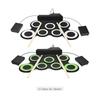 USB Powered Electronic Drum Includes Sound Output Jacks Suitable for Headphones and Speakers Featuring Various Drum Set