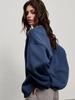 Autumn/Winter 2025 Stylish Versatile Solid Color Thick Round Neck Sweatshirt