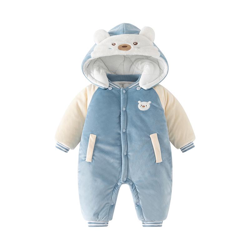 

Warm Winter Jumpsuit for 0-4 Year Olds - Unisex Cotton Coat for Boys & Girls 100 cm