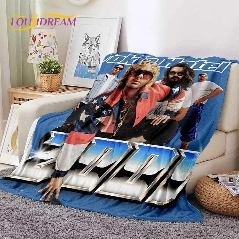 Rock Band Tokio Hotel Bill Kaulitz Soft Flannel Blanket for Bed Bedroom Sofa Picnic,Throw Blanket for Cover Outdoor Leisure Gift