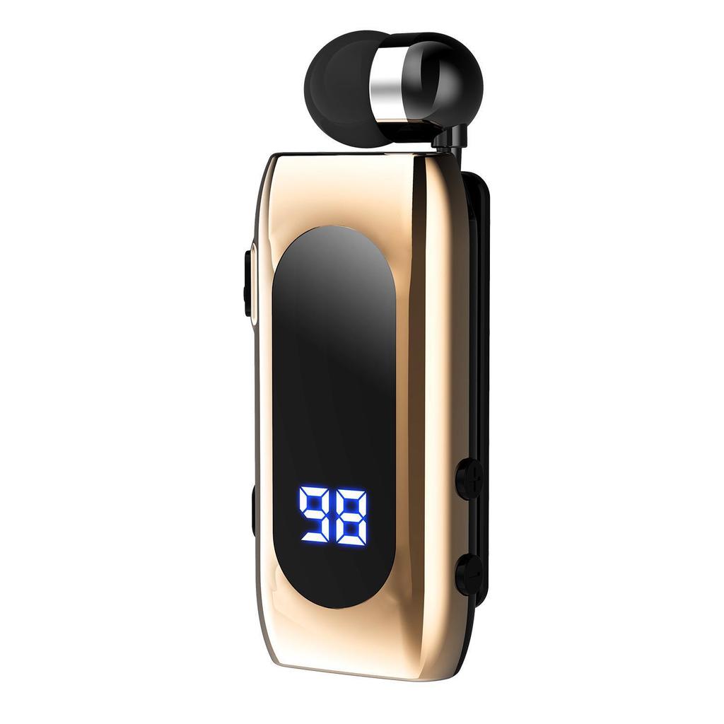 K55 Wireless Sports Bluetooth Headset: Retractable, Noise-Cancelling, Clip-on with Vibration, Ultra-Long Standby