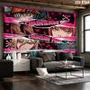 Tapestry Ścienne Chainsaw Man Estetyczna Dekoracja Ścienna Drukowany Materiał Koc Dekoracyjne Tapiserie Do Sypialni Salonu Wystrój Domu