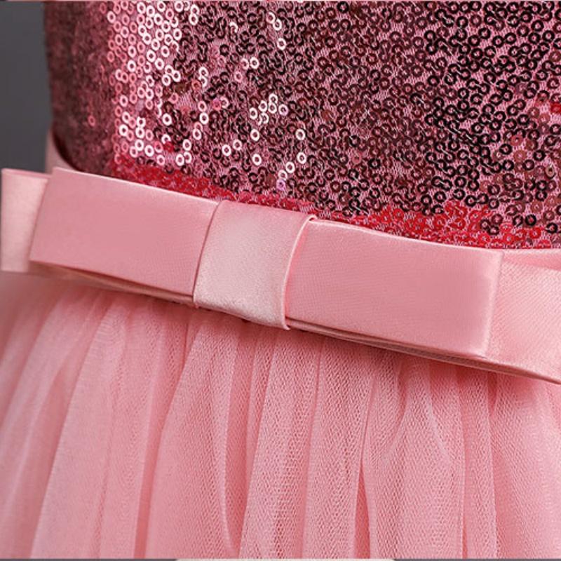 Baby Girls Flower Princess Lace Ball Gown Party Long Dress For Brithday Wedding Teenager Kids Christmas Dresses Children Clothes