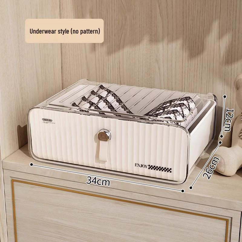 Drawer Organizer for Underwear, Socks, and Lingerie: Three-in-One Compartmentalized Storage Box