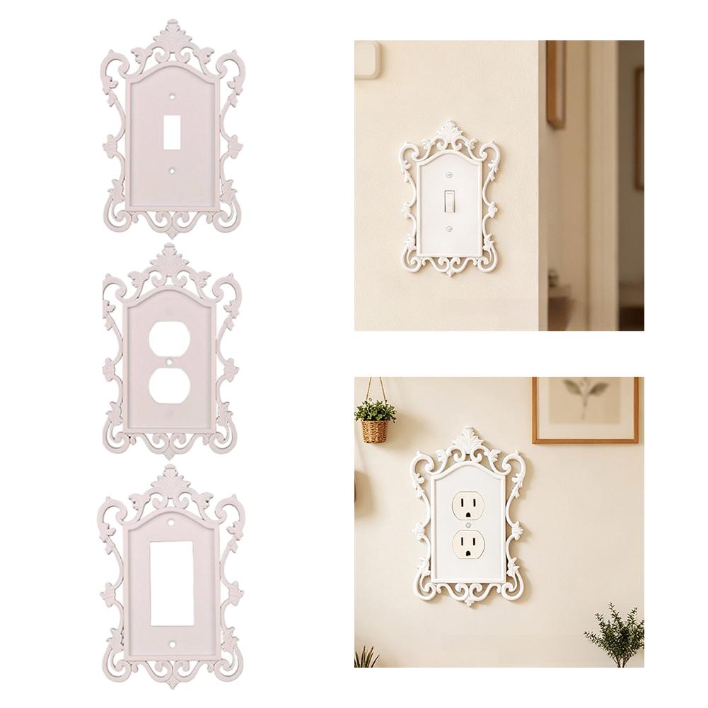 Placa de Cubierta de Interruptor de Lámpara Decoración Artística Clásica Panel de Interruptores Placa de Interruptor Panel de Pared Para Dormitorio Baño del Hogar Cocina