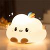 Silicone Led Remote Control Night Light Cartoon Cute Cloud-shaped Rechargeable Sleeping Atmosphere Lamp For Children Bedroom Bedside