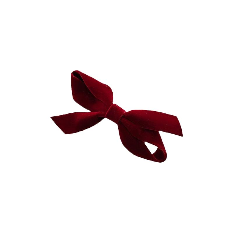 Velvet Bow Hair Clip Women Retro Versatile Gentle Duckbill Clip Temperament Hair Accessories