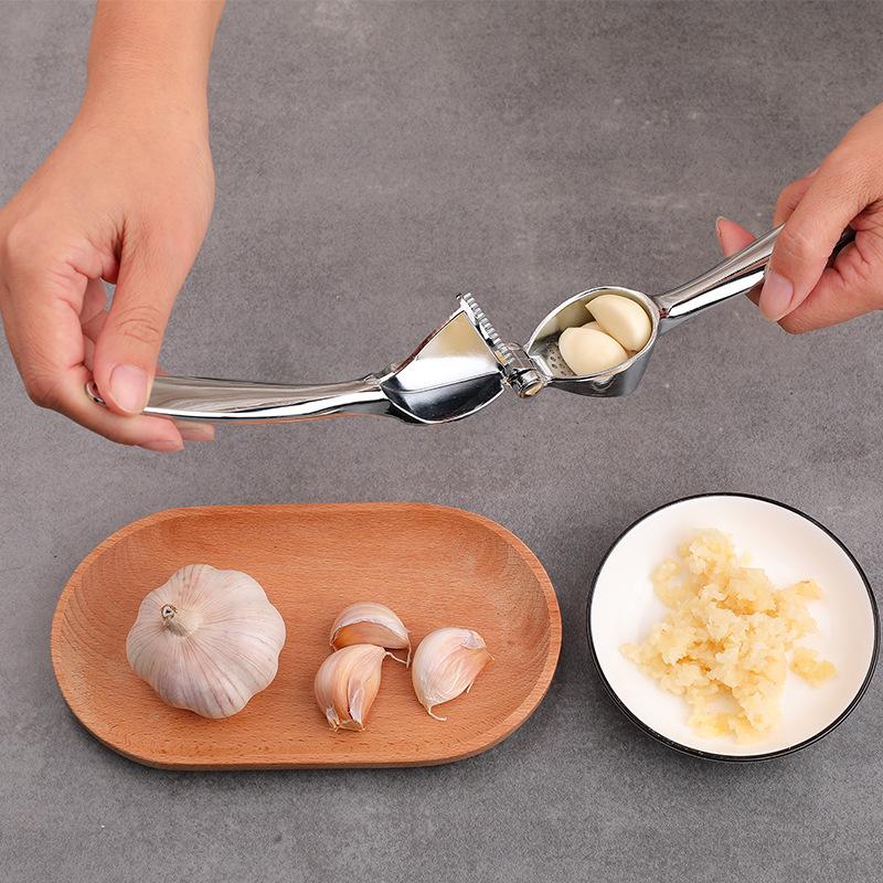 Zinc Alloy Garlic Press Manual Ginger Crusher Kitchen Tool Stainless Steel Peeler Mincer Gadget For Home Cooking Restaurant Use