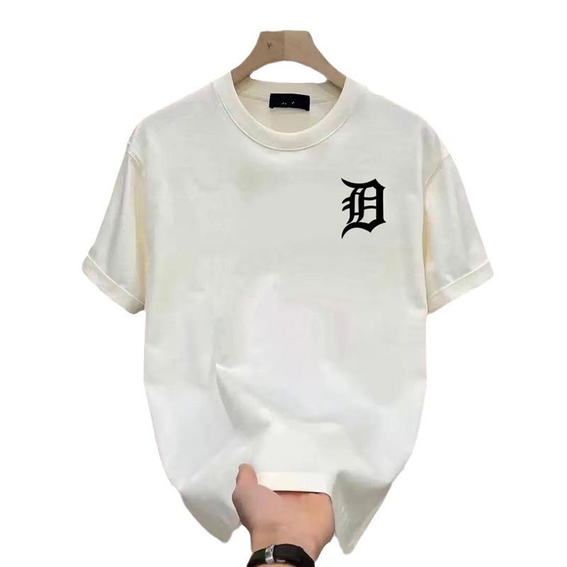 American Trendy Brand Pure Cotton Men'S Printed Short-Sleeved T-Shirt Trendy Men'S And Women'S Versatile Round Neck T-Shirt Men'S
