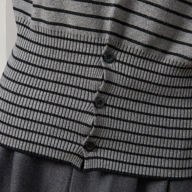 Women's Off-Shoulder Striped Long-Sleeve Knit Top