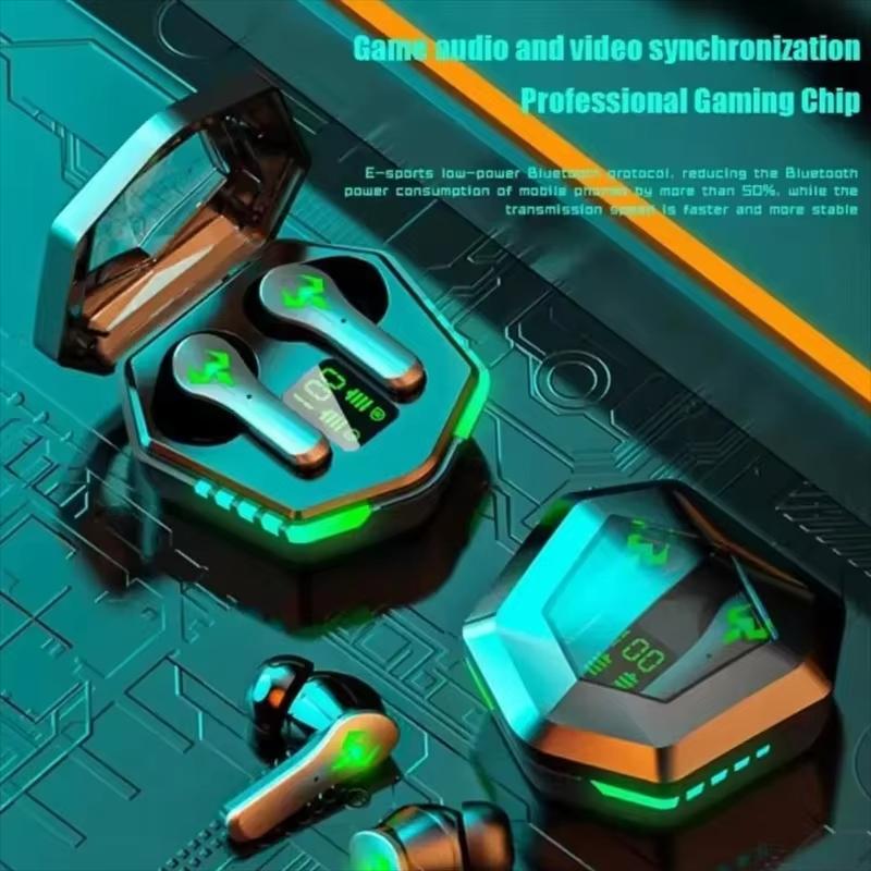 Bluetooth 5.2 Headsets Low Delay Music Game Dual Mode Headset Wireless Earphones 9D TWS Waterproof Headphones with Microphone