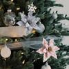 1 st Festartiklar Konstgjorda Julblommor Falska Blommor Prydnad Sammet Glitter