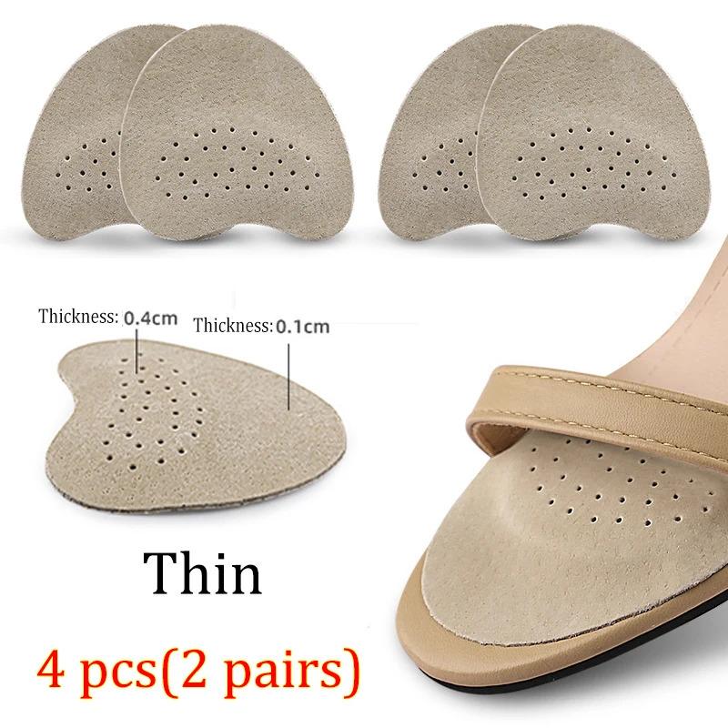 2/3/5pairs Sandals Anti-slip Stickers Leather Forefoot Pad Women High Heels Pain Relief Insert Cushion Foot Care Shoes Pad