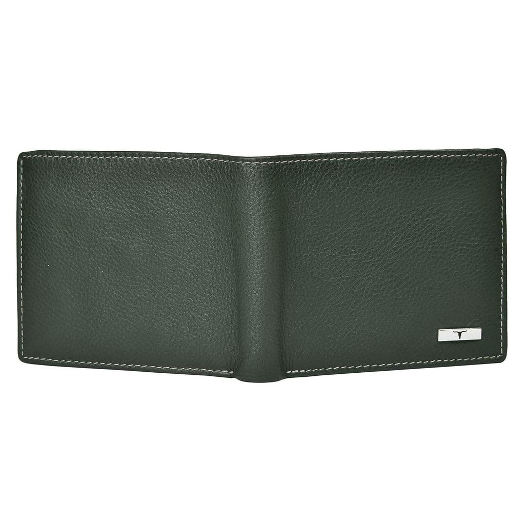URBAN FOREST Kyle Green/Grey Leather Wallet for Men