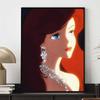 Disney 5D DIY Diamant Malerei: Ariel Die kleine Meerjungfrau Klassischer Zeichentrickfilm Voll-Diamanten Mosaik Kunst Wanddekorations-Set