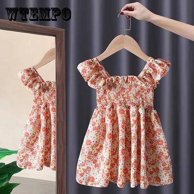 Robes pour filles Robes d'été Style occidental Jupes à petites fleurs Robes de princesse coréennes