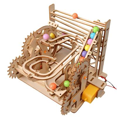 3D Wooden Puzzle Marble Run Japanese Instruction Manual No Tools Required Wood Educational Toy Parent-child Craft Independent Study Suitable School