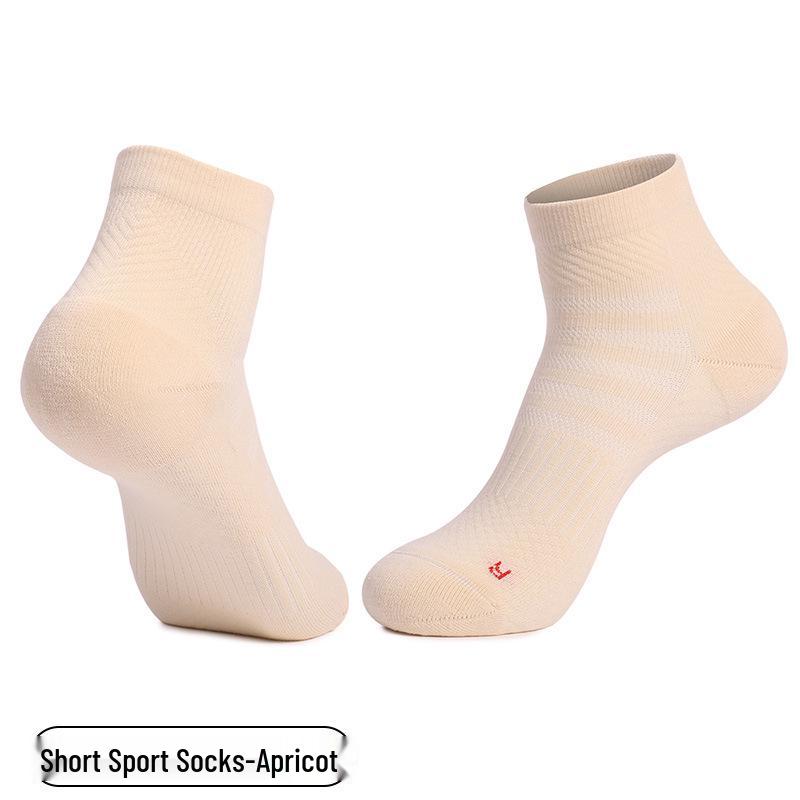 CoolMax Antibacterial & Odor-Resistant Sports Socks: Thickened, Towel Bottom, Quick-Drying for Badminton, Marathon, and Professional Running.