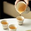 1 Pc Chinese Tradition Ceramic Tea Cup Handmade Persimmon Tea Bowl Household Teacup Personal Meditation Cup Teaware Accessories