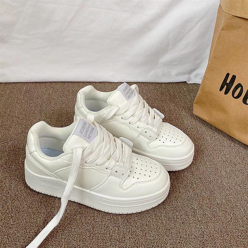 

Platform women ins autumn new niche versatile breathable board shoes white adult 35