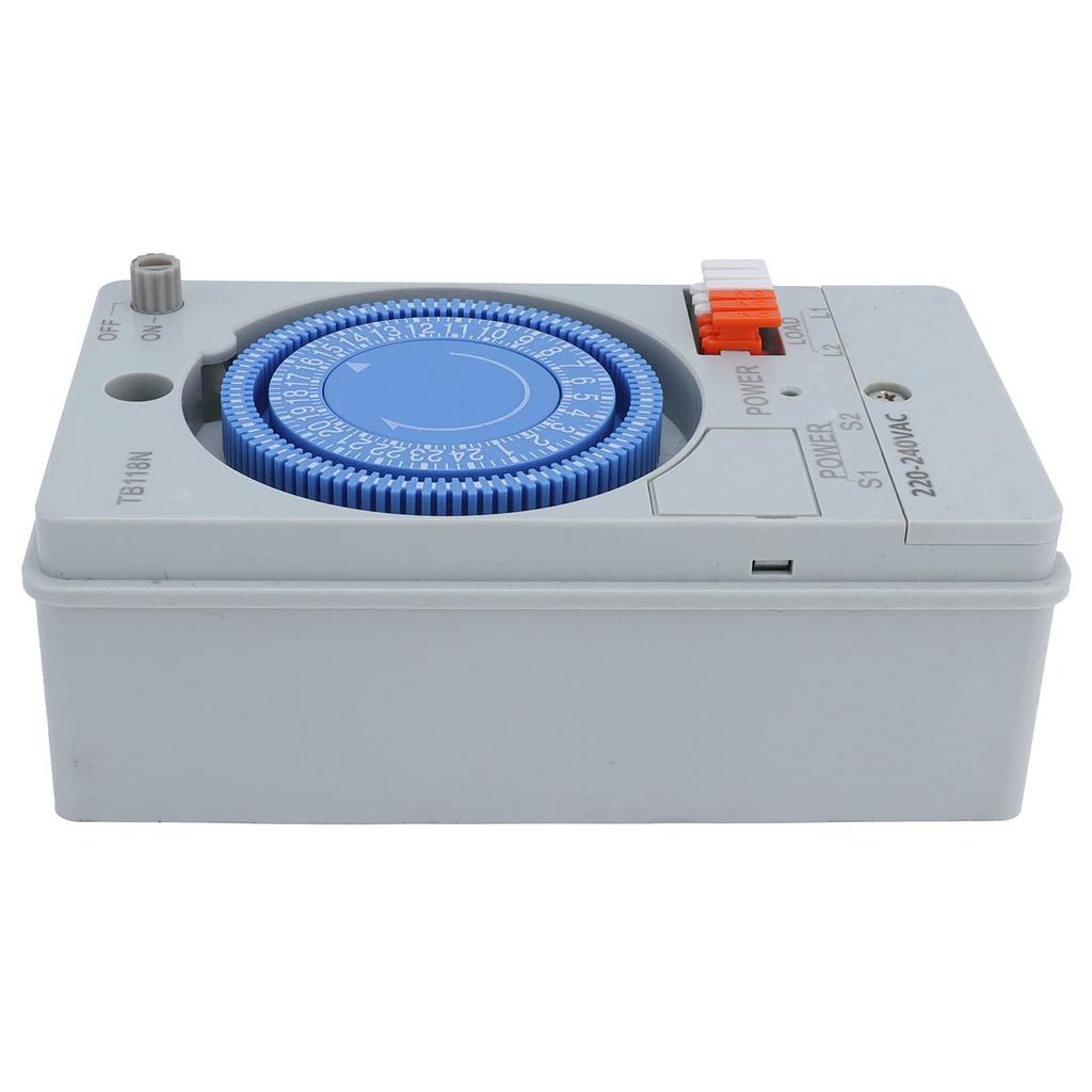 Mechanical Time Switch, TB118N 220VAC Automatic 24-Hour Low Power Time Switch for Water Heater Street Light