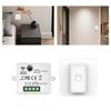 Compact RF433 Wireless Light Switch Battery Powered No Electrical Connection Needed for Indoor Use Up To 30m Distance
