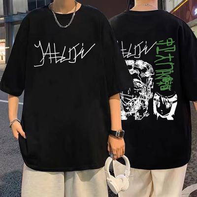 Yabujin Double Sided Printed Tshirt Summer Men Fashion Tshirt Male Hip Hop Tees Unisex 100 Cotton T Shirt Short Sleeve