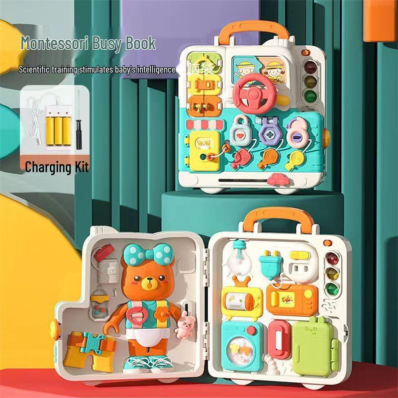 Kids' Six-Sided Activity Center: Early Learning Shape Recognition & Multi-Functional Game Box