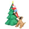 Dog Bite Old Man"s Christmas Tree LED Growing Inflatable Christmas Tree for Outdoor Grden Yard EU