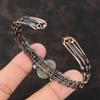 Wire Wrapped Stingray Coral Cuff Bracelet Blue Lace Agate Beads Bangle Copper Wire Wrapped Handmade Jewelry Adjustable Bangle Gift For Her