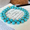 Retro Large Particle Simulation Artificial Turquoise Gypsy Necklace Neck Chain Collarbone Chain Original Niche Model
